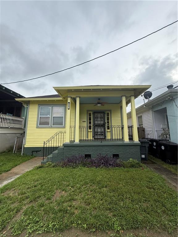 Front exterior of 4422 Elba Street in New Orleans